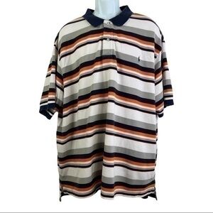Polo Ralph Lauren Men T-shirt Striped White Blue Sz 4XB Big
